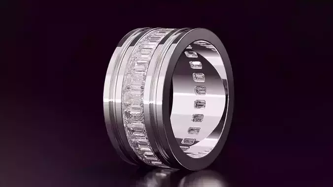 Channel Set Emerald Eternity Ring N05 3725CT EU54