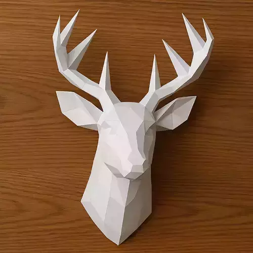 Papercraft Deer Head 3D print model