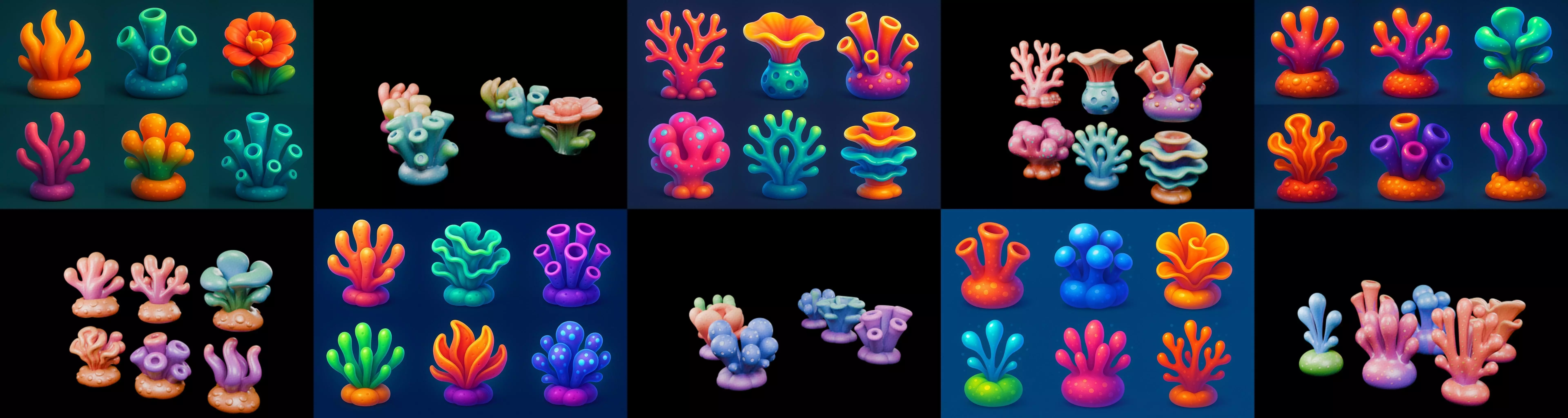 Aqua Life bundle 9 pack 100 glb 3D model_10