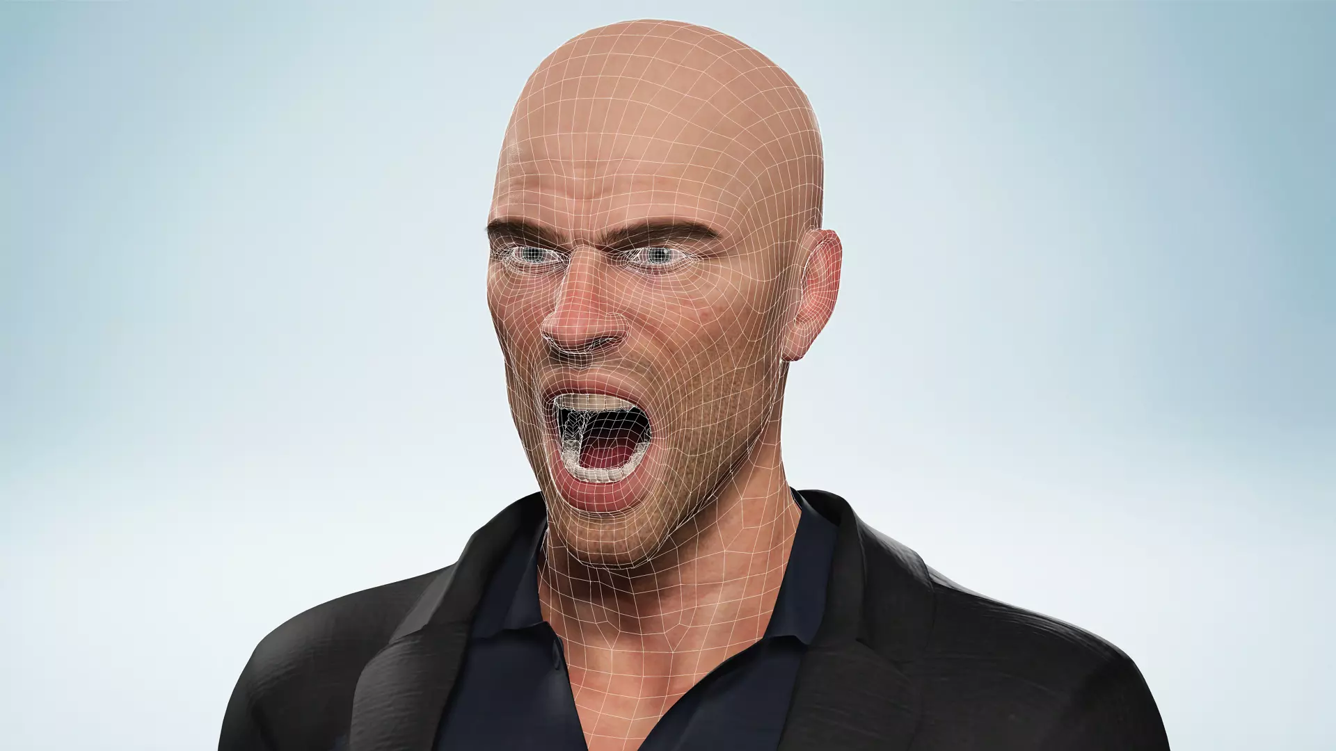 Realistic Male 3D Model in Elegant Suit Fully Low-poly 3D model_27