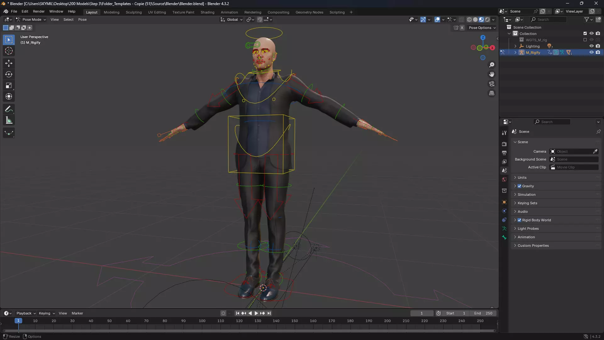 Realistic Male 3D Model in Elegant Suit Fully Low-poly 3D model_14