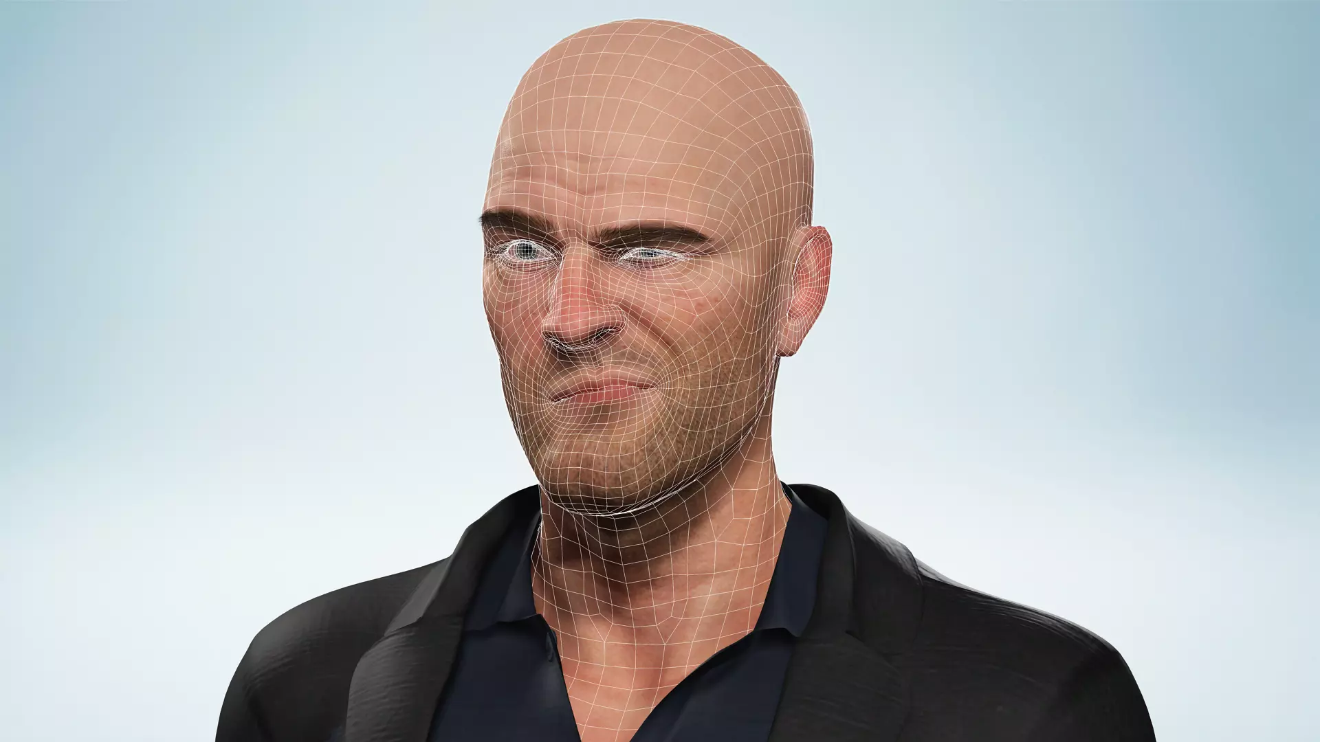 Realistic Male 3D Model in Elegant Suit Fully Low-poly 3D model_26