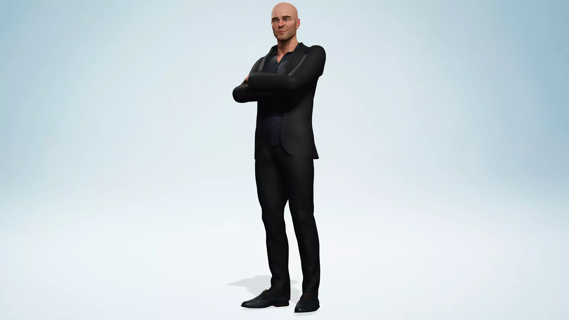 Realistic Male 3D Model in Elegant Suit Fully Low-poly 3D model_8