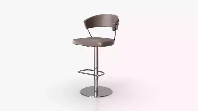 Bar Stool Classic Leather 3D model