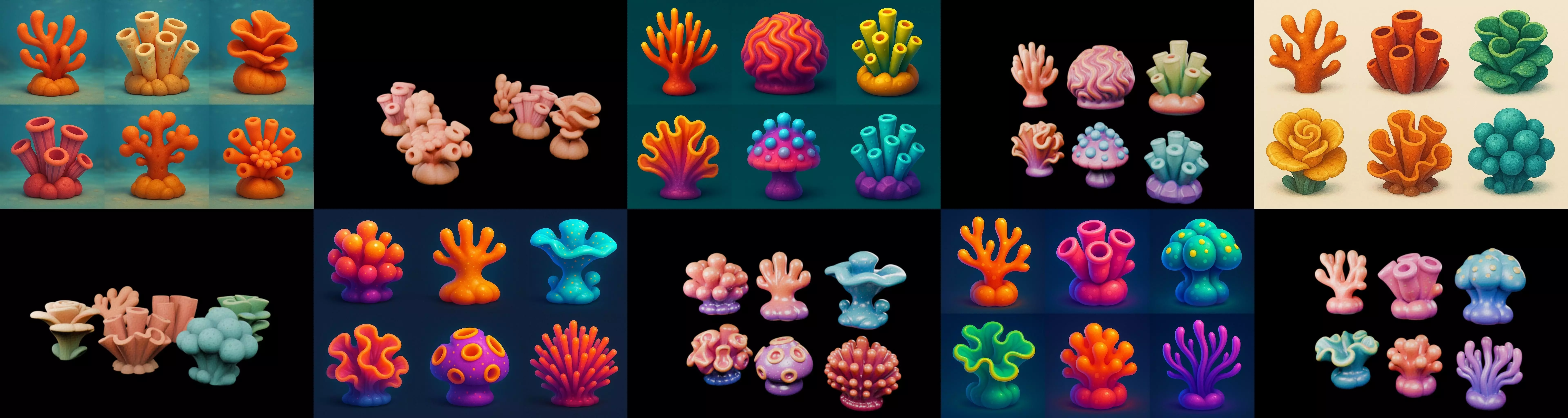 Aqua Life bundle 5 pack 100 glb 3D model_0