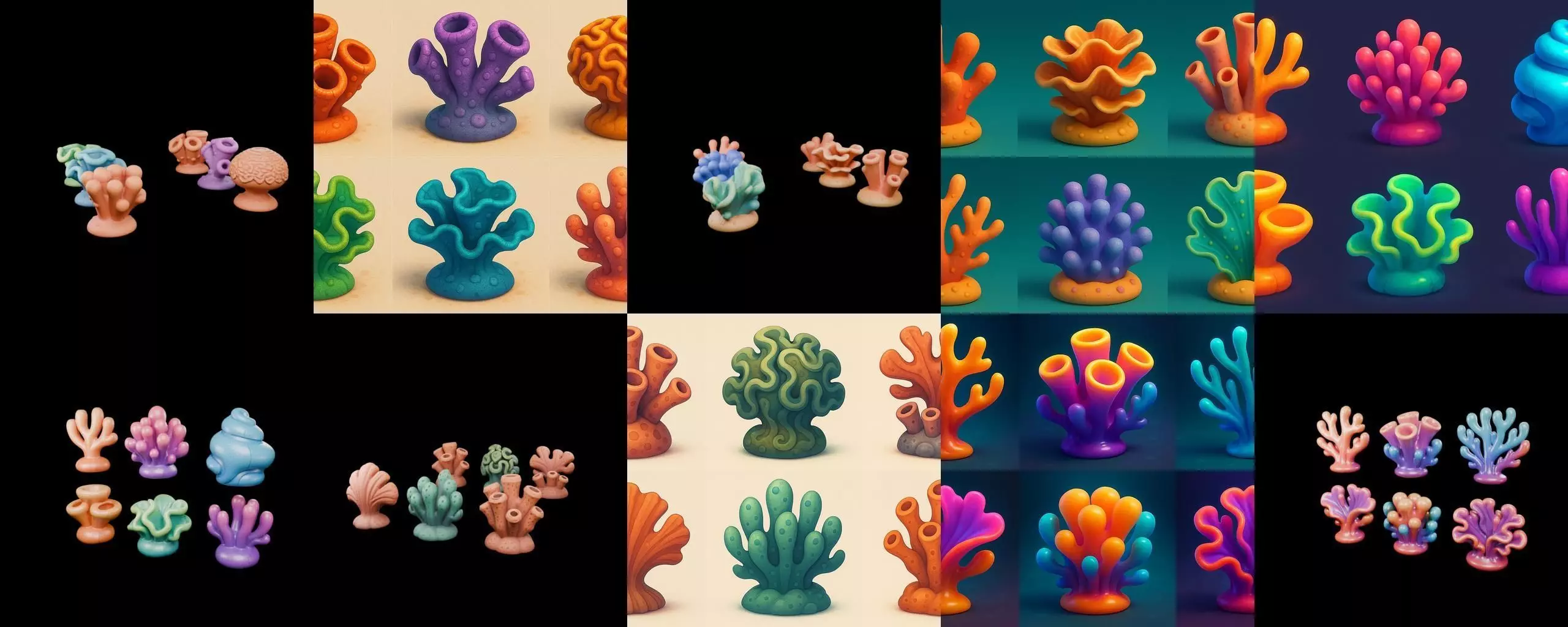 Aqua Life bundle 5 pack 100 glb 3D model_1