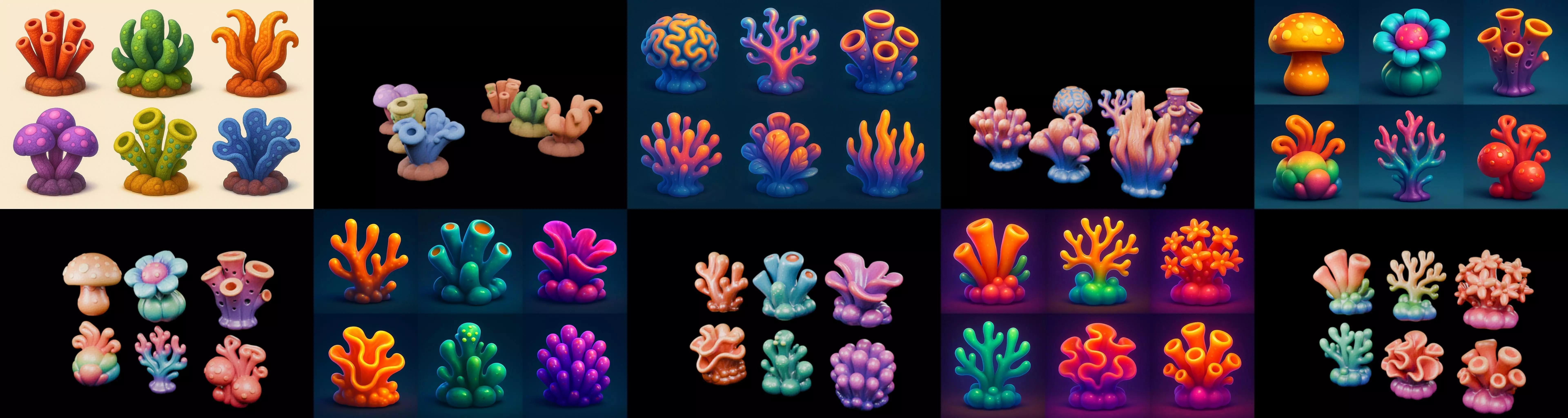 Aqua Life bundle 5 pack 100 glb 3D model_5
