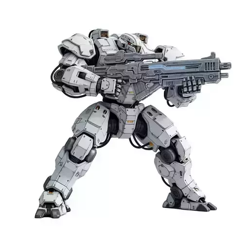 sci-fi Army Robot Low-poly 3D model sci-fi Army Robot Low-poly 3D model