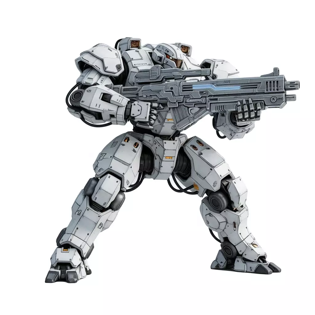 sci-fi Army Robot Low-poly 3D model_0