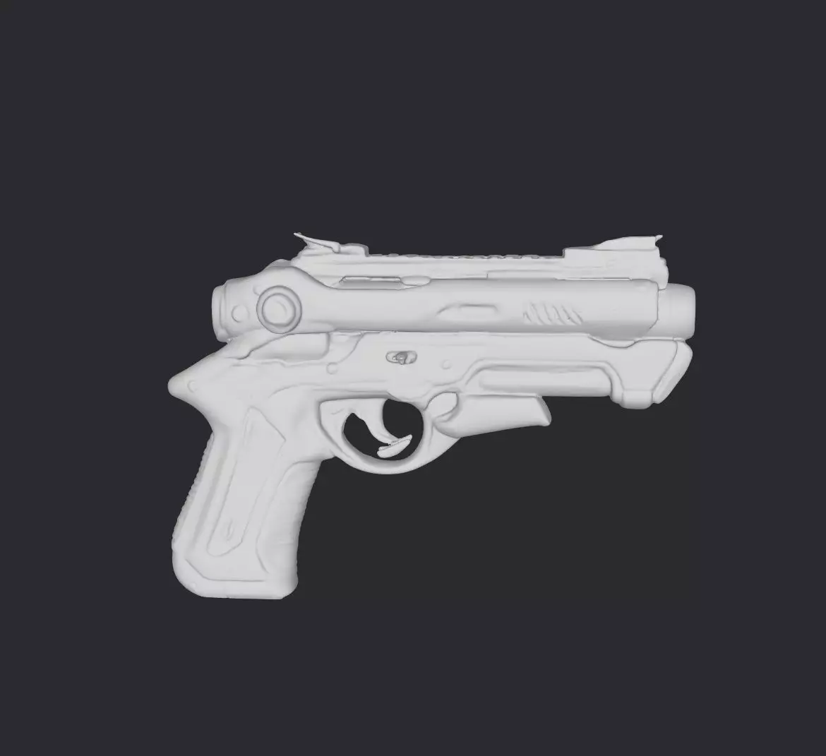 Futuristic Blast Gun 3D model_4