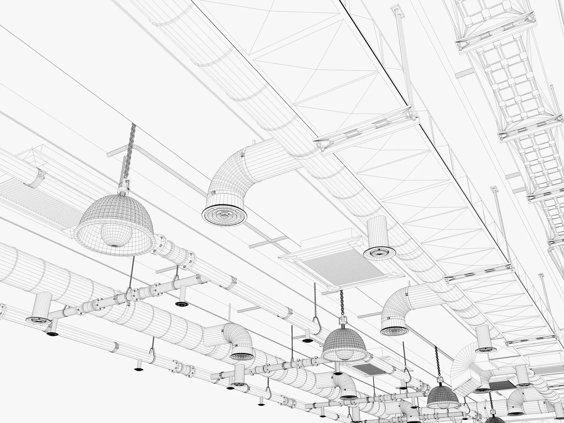 Ceiling Ventilation Pipes 16 3D model_11