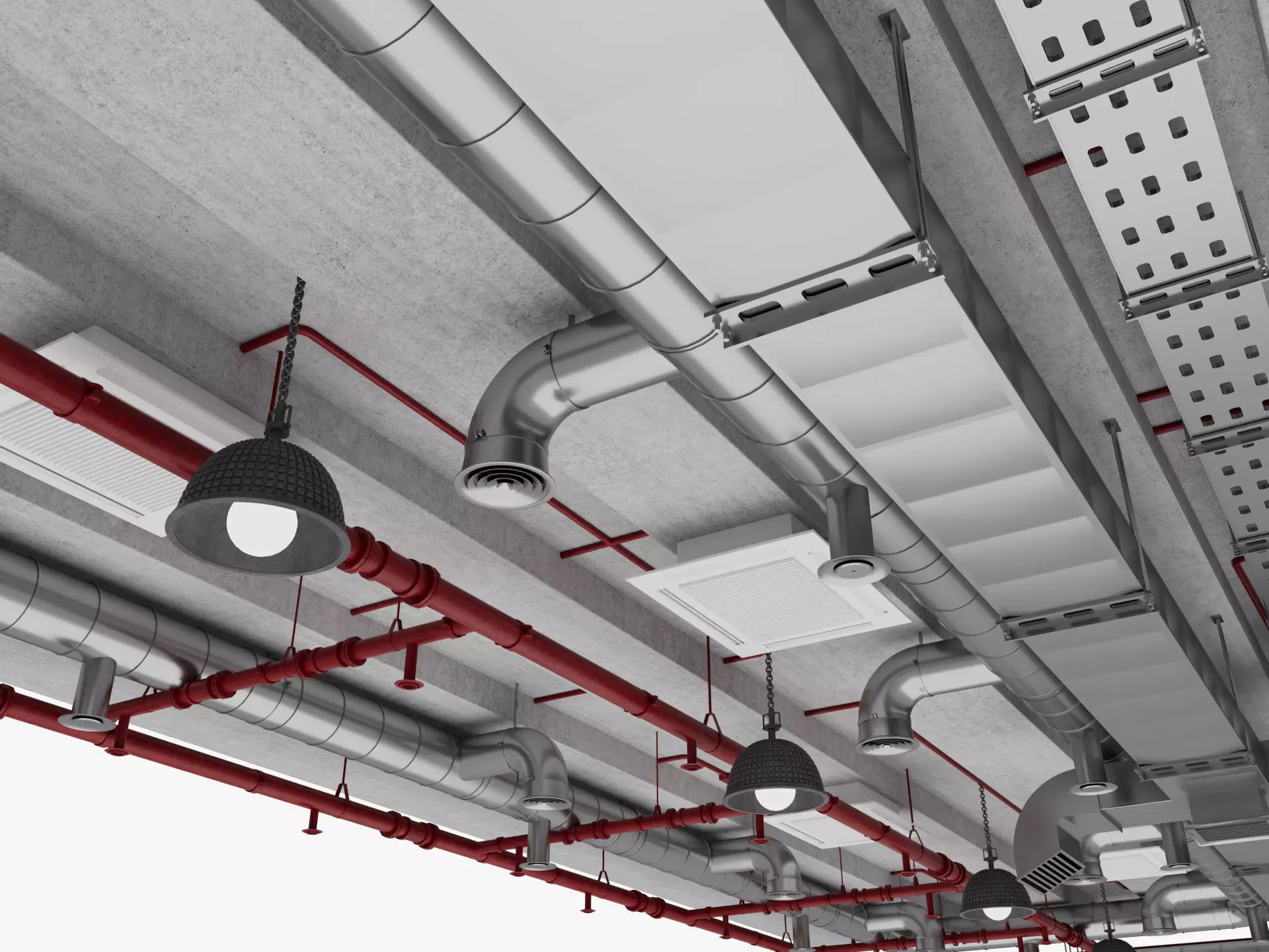 Ceiling Ventilation Pipes 16 3D model_5