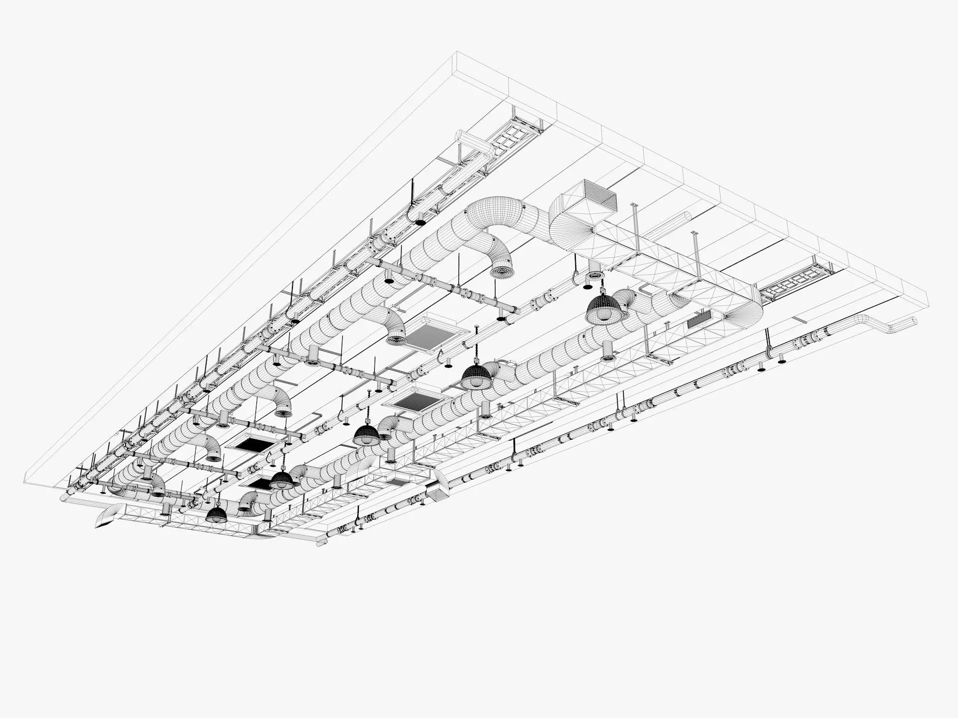 Ceiling Ventilation Pipes 16 3D model_8