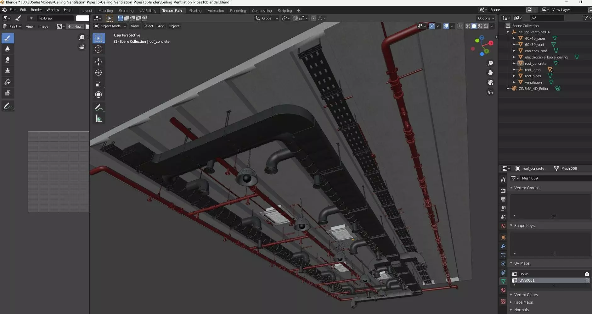 Ceiling Ventilation Pipes 16 3D model_12