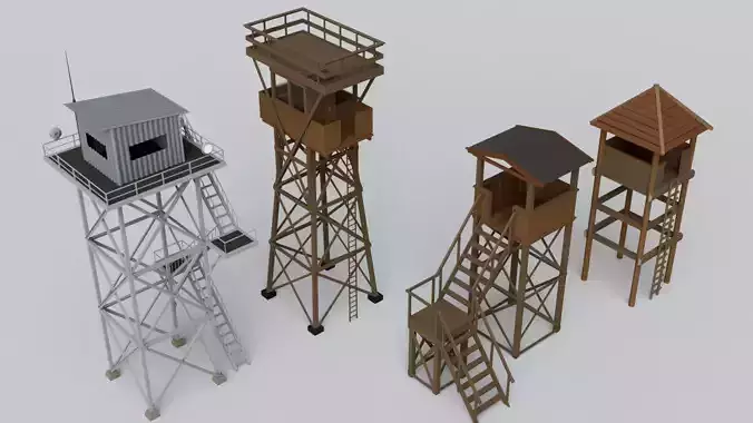 Guard Tower Collection - Game Ready