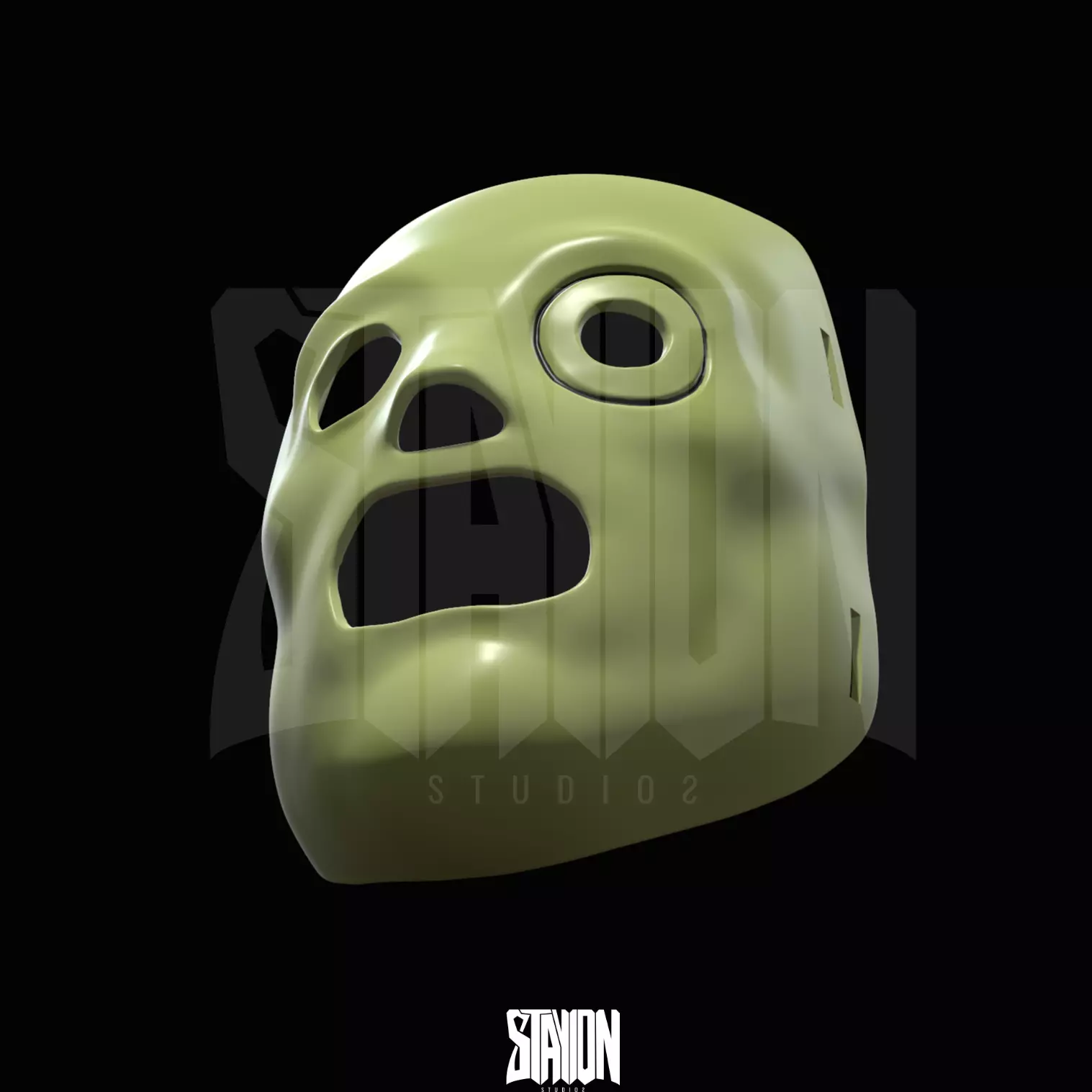 Slipknot Inspired AHIG Corey Taylor Half Mask 3D Printable File 3D print model_3