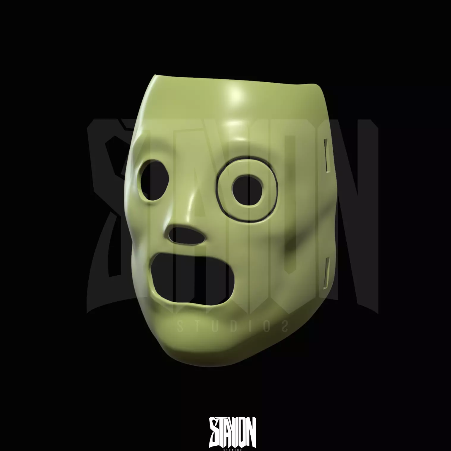 Slipknot Inspired AHIG Corey Taylor Half Mask 3D Printable File 3D print model_0