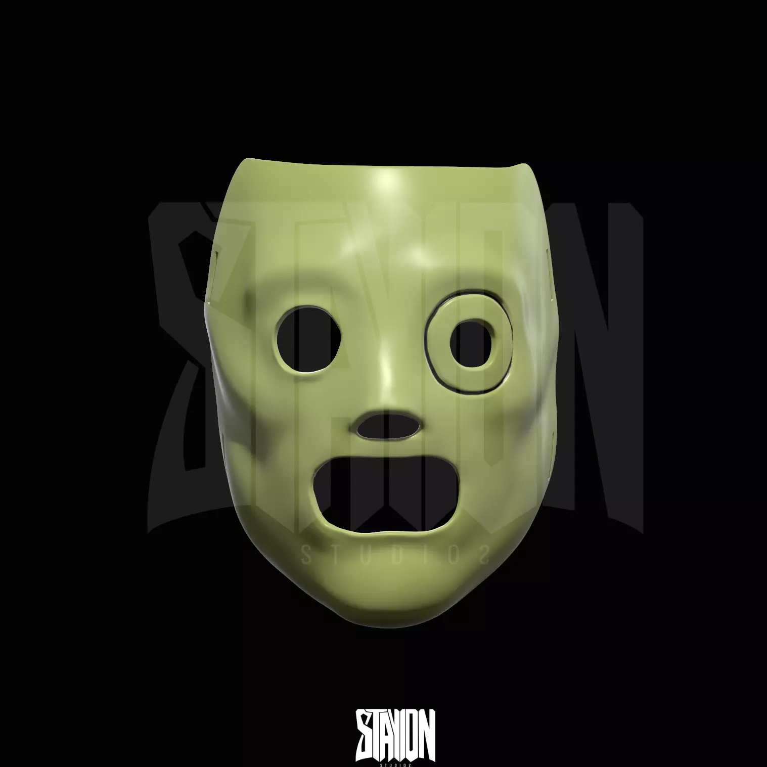 Slipknot Inspired AHIG Corey Taylor Half Mask 3D Printable File 3D print model_1