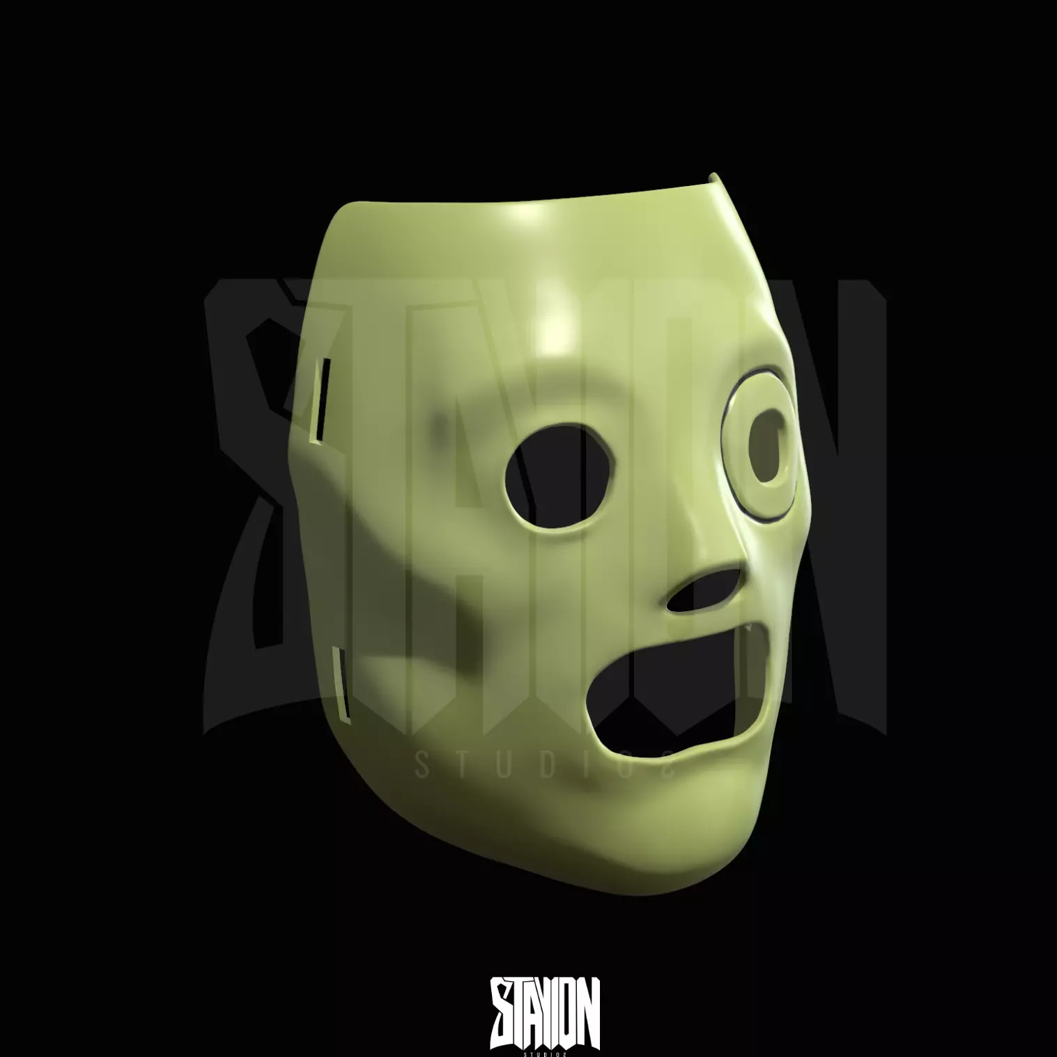 Slipknot Inspired AHIG Corey Taylor Half Mask 3D Printable File 3D print model_2