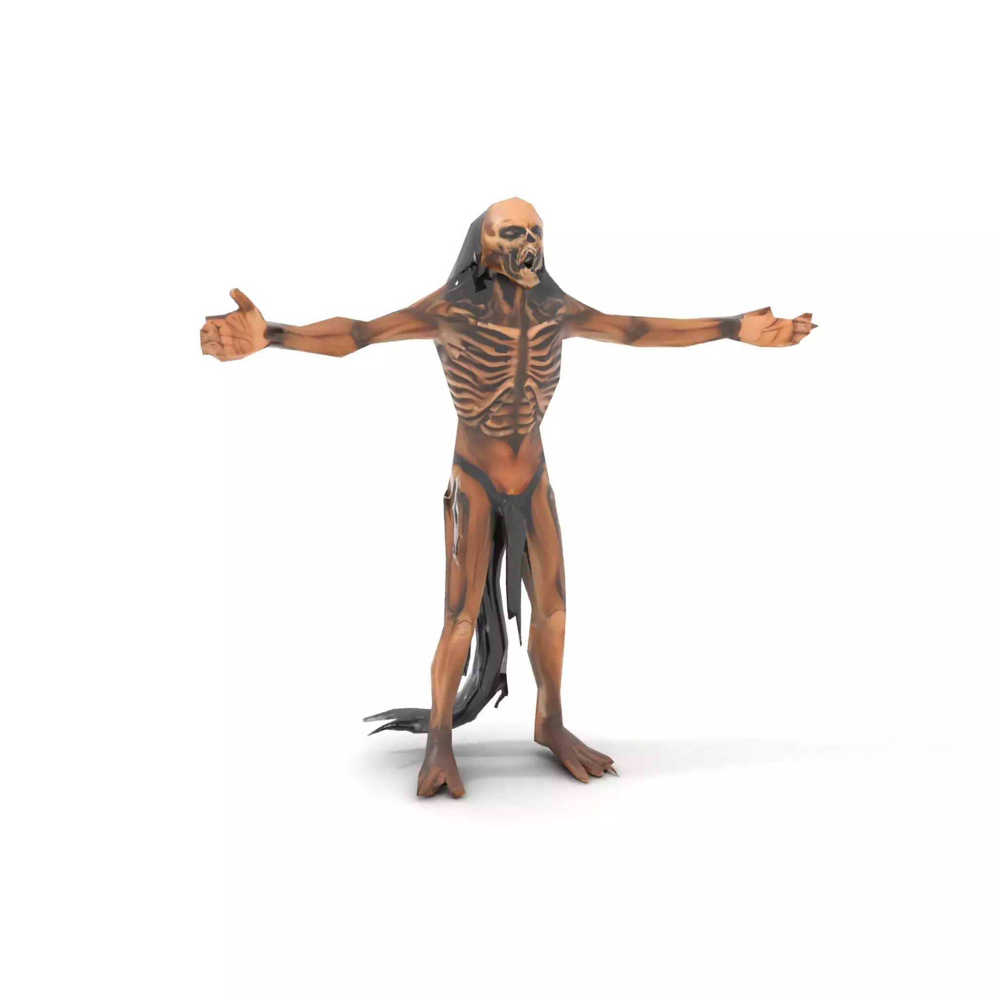 Skeletal Creature Model Pack with PBR Textures Low-poly 3D model_7