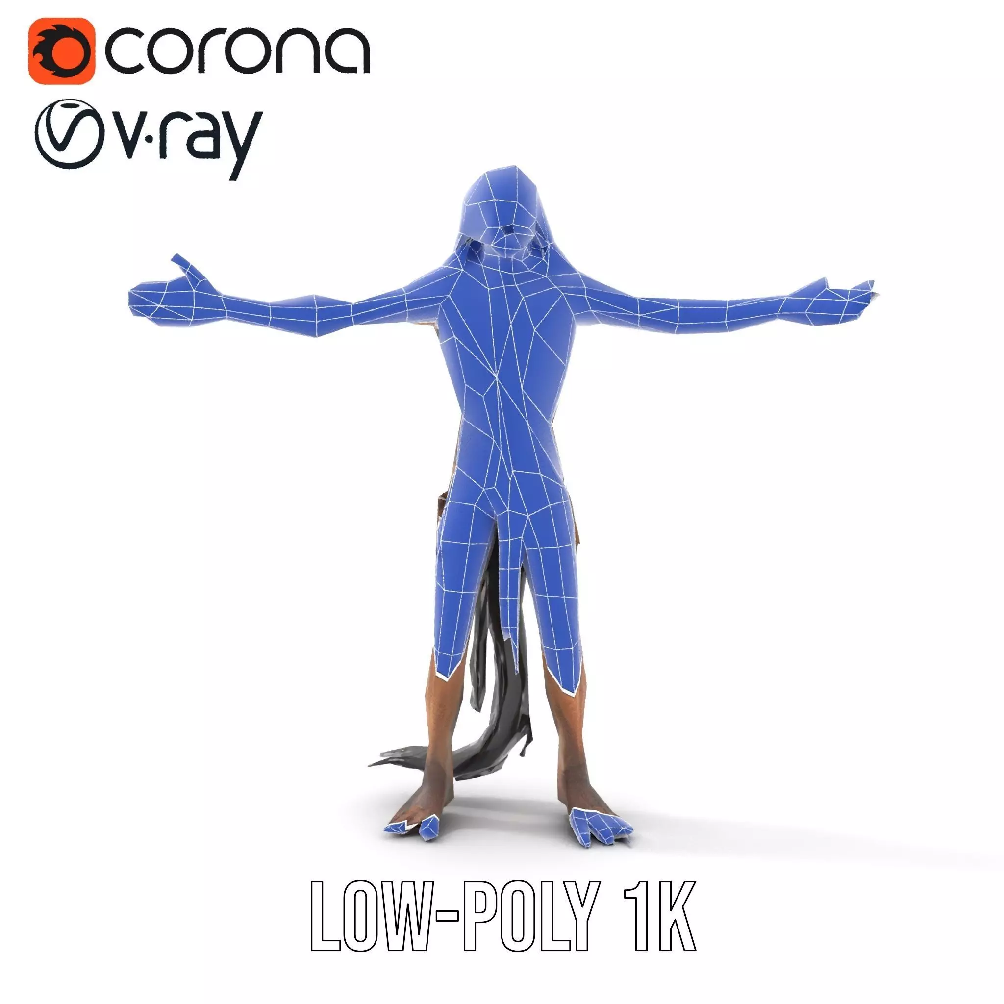 Skeletal Creature Model Pack with PBR Textures Low-poly 3D model_19