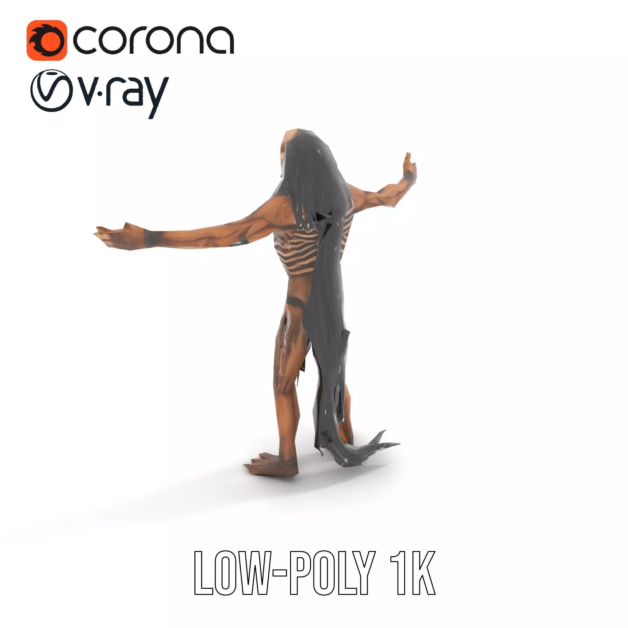 Skeletal Creature Model Pack with PBR Textures Low-poly 3D model_8