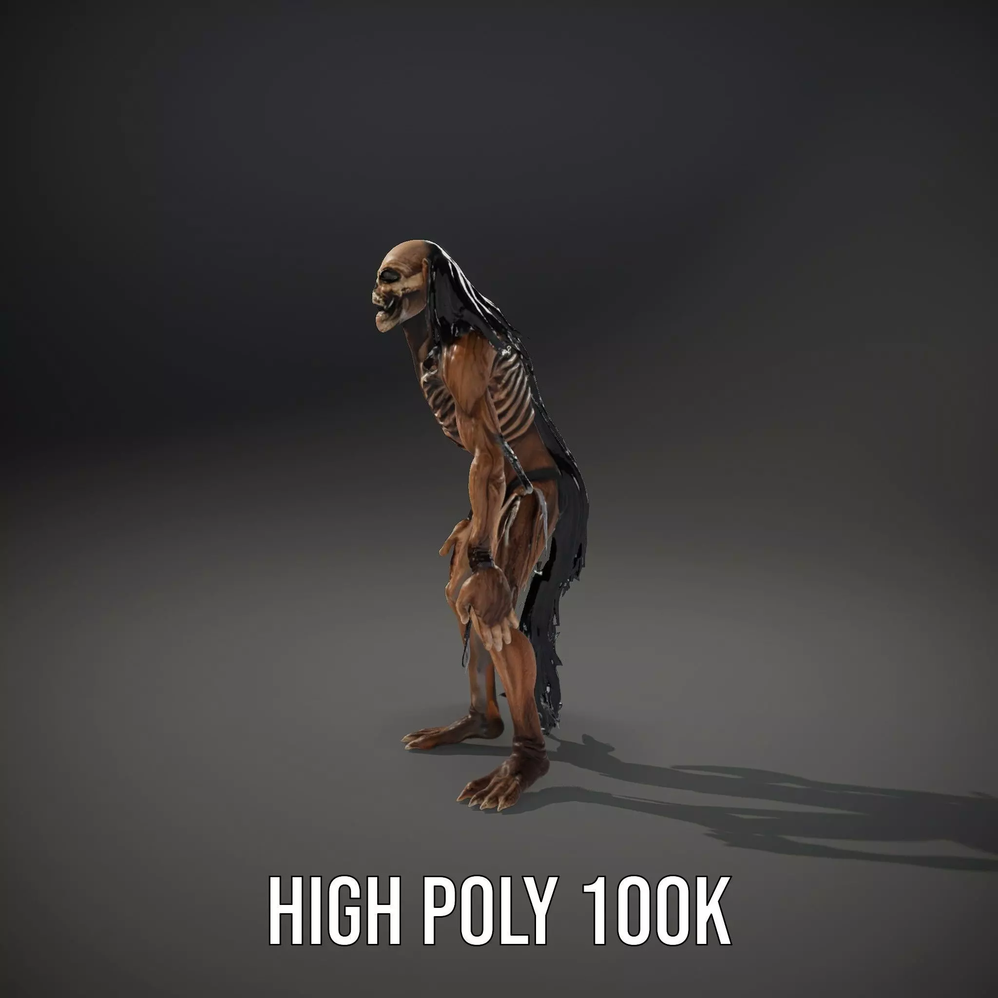 Skeletal Creature Model Pack with PBR Textures Low-poly 3D model_31