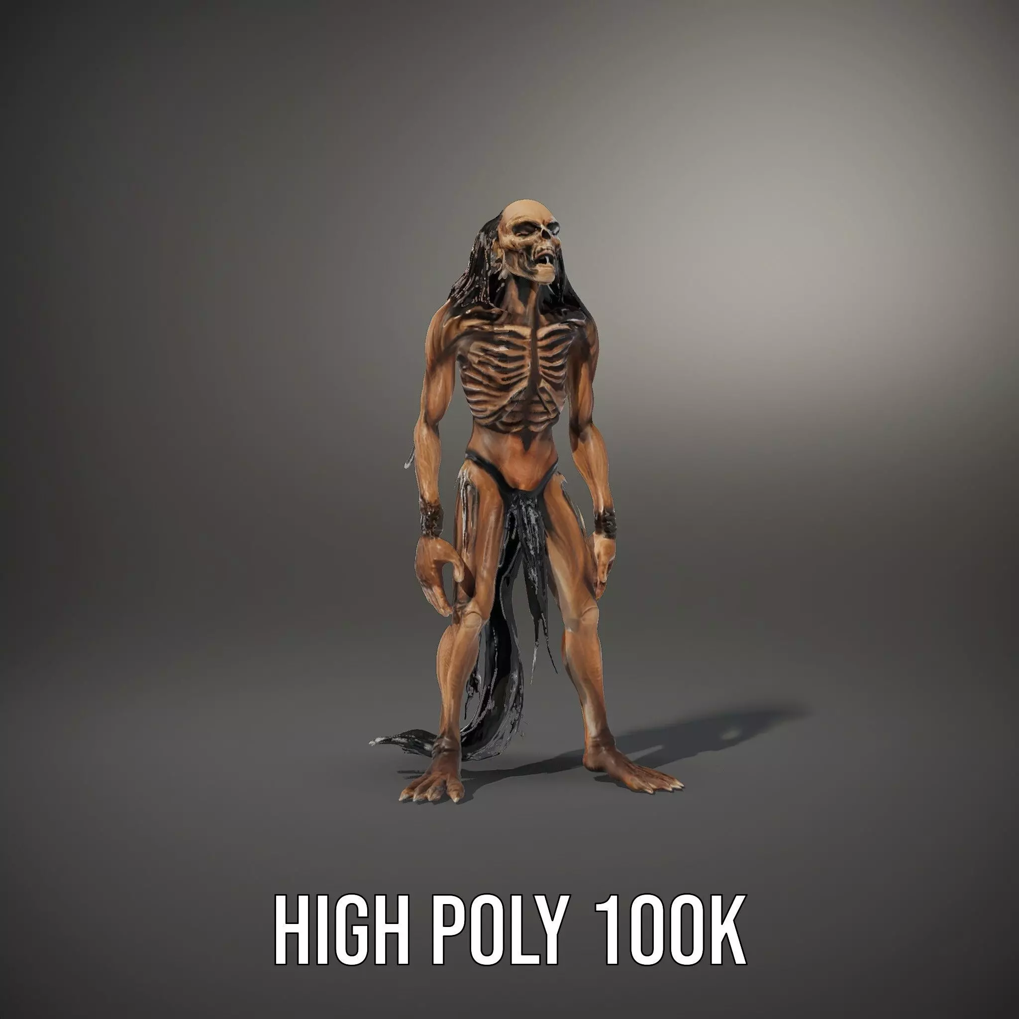 Skeletal Creature Model Pack with PBR Textures Low-poly 3D model_23