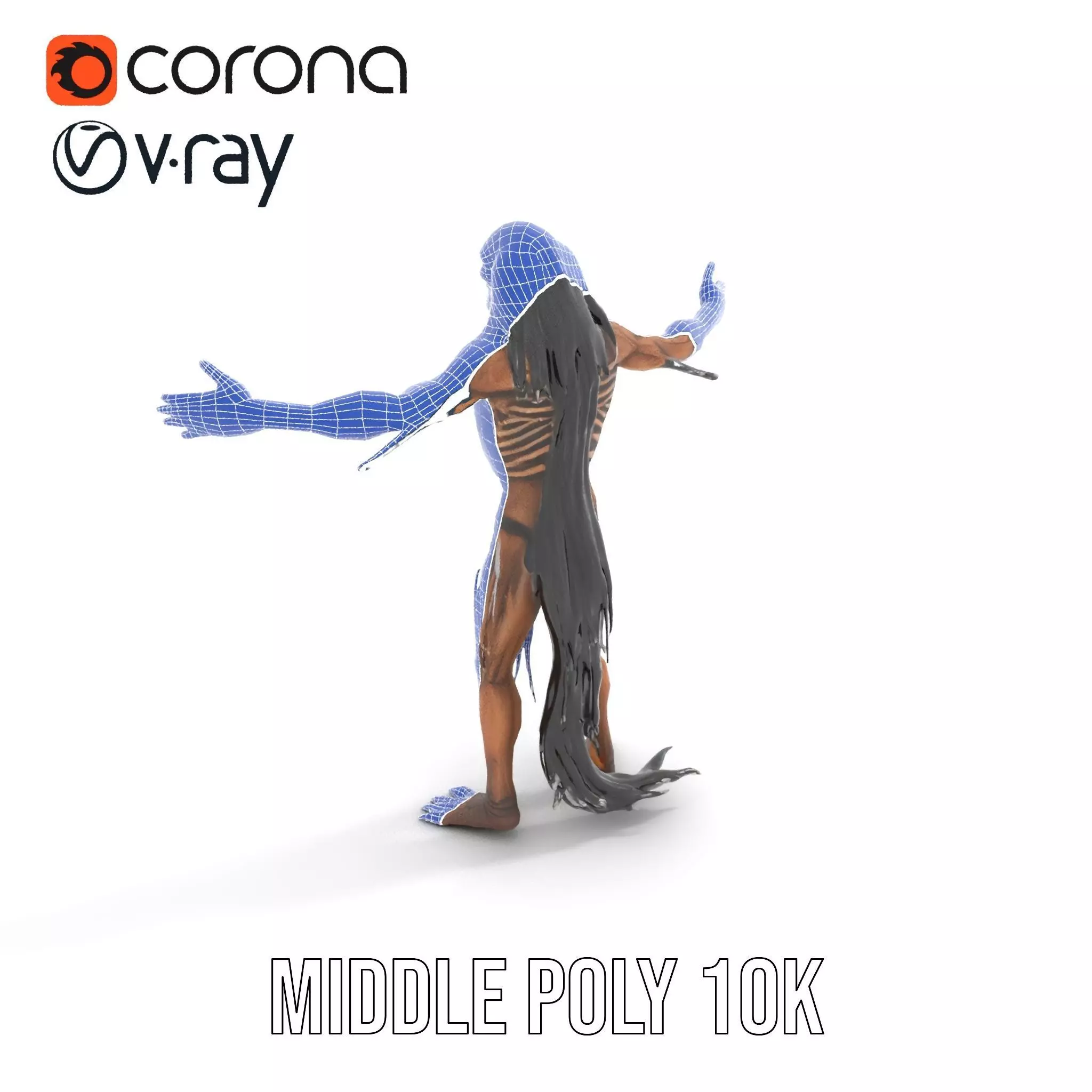 Skeletal Creature Model Pack with PBR Textures Low-poly 3D model_21