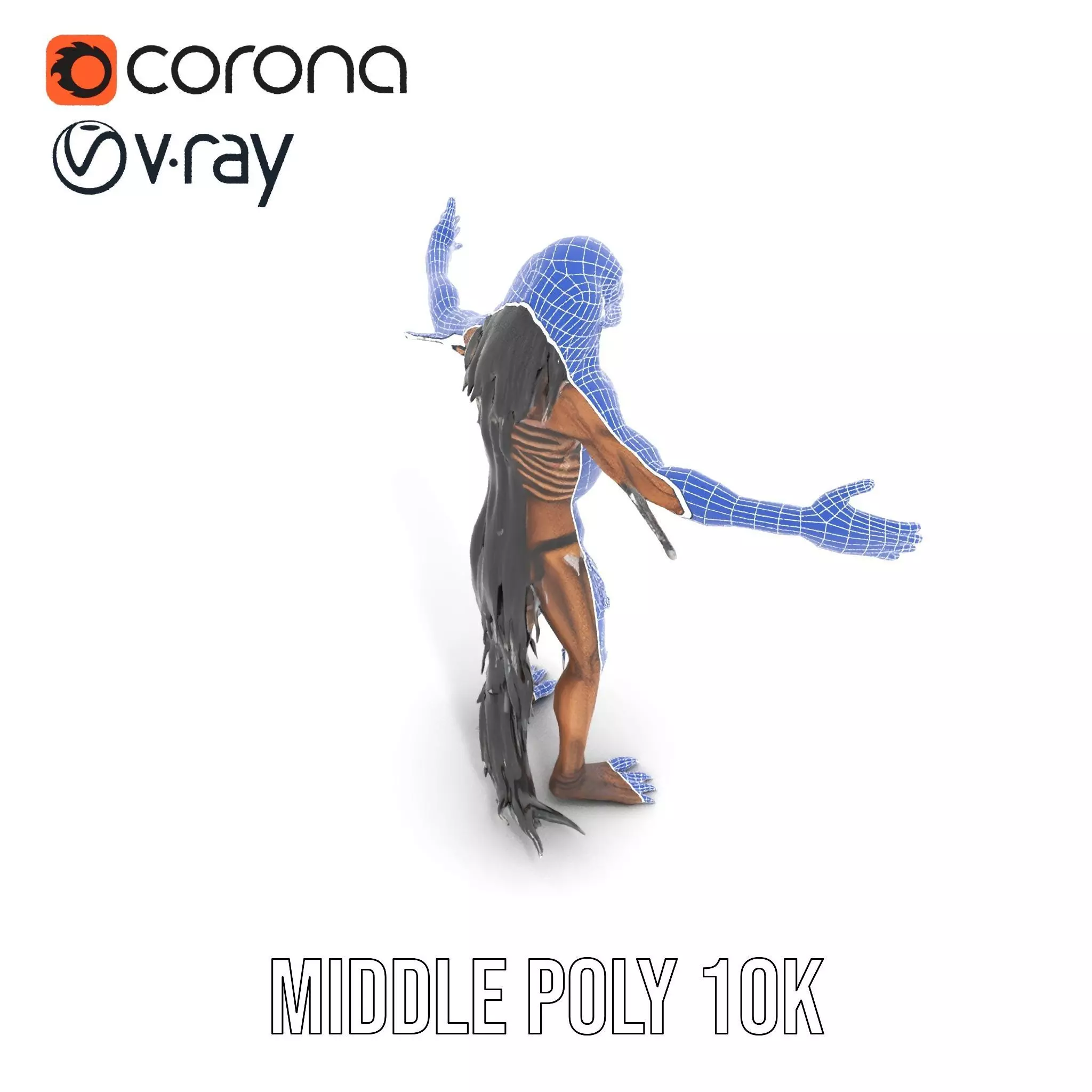 Skeletal Creature Model Pack with PBR Textures Low-poly 3D model_5