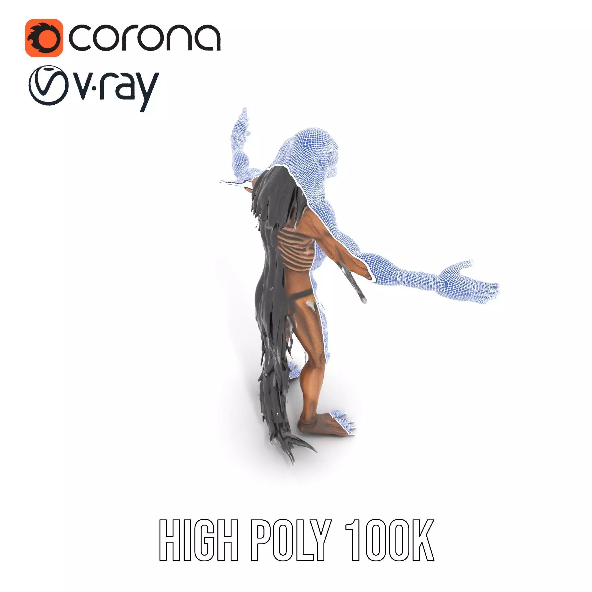 Skeletal Creature Model Pack with PBR Textures Low-poly 3D model_32