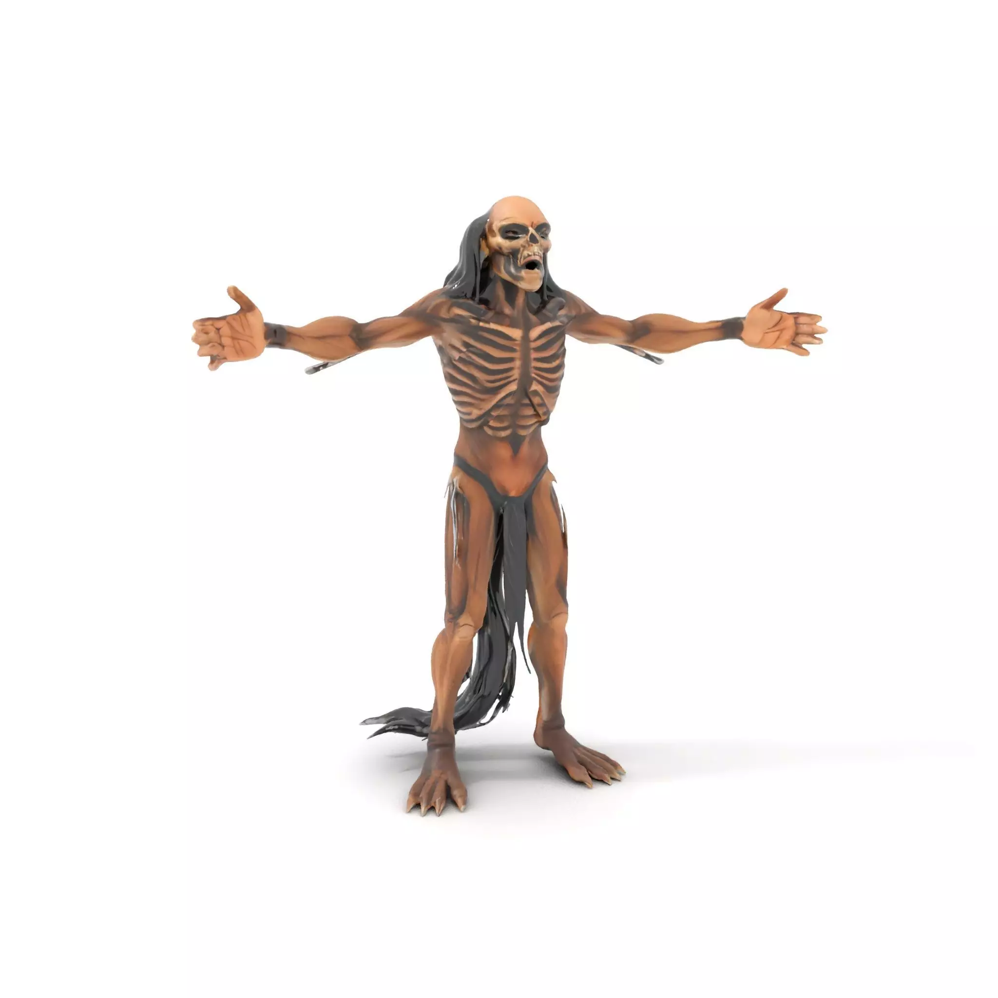 Skeletal Creature Model Pack with PBR Textures Low-poly 3D model_0