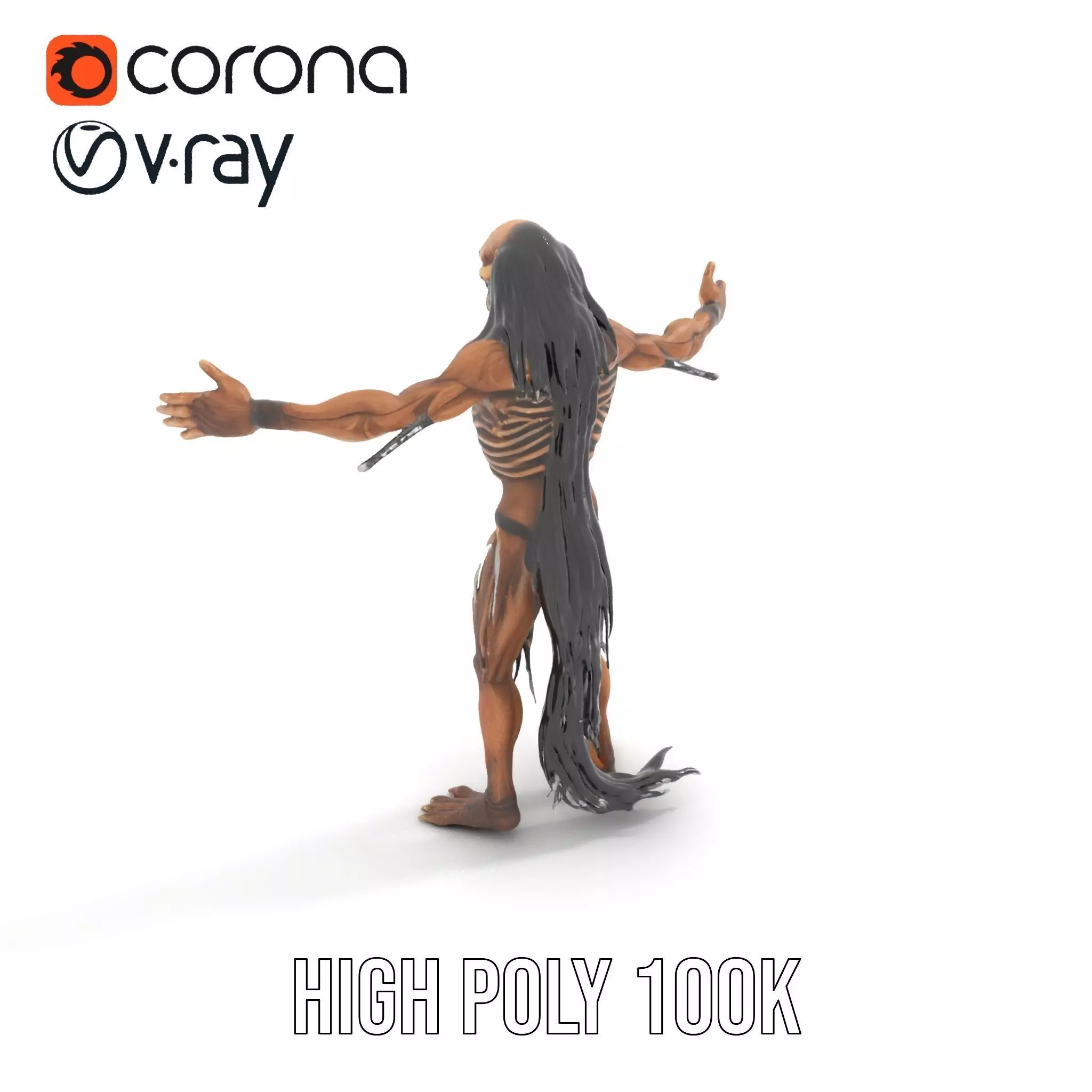 Skeletal Creature Model Pack with PBR Textures Low-poly 3D model_14