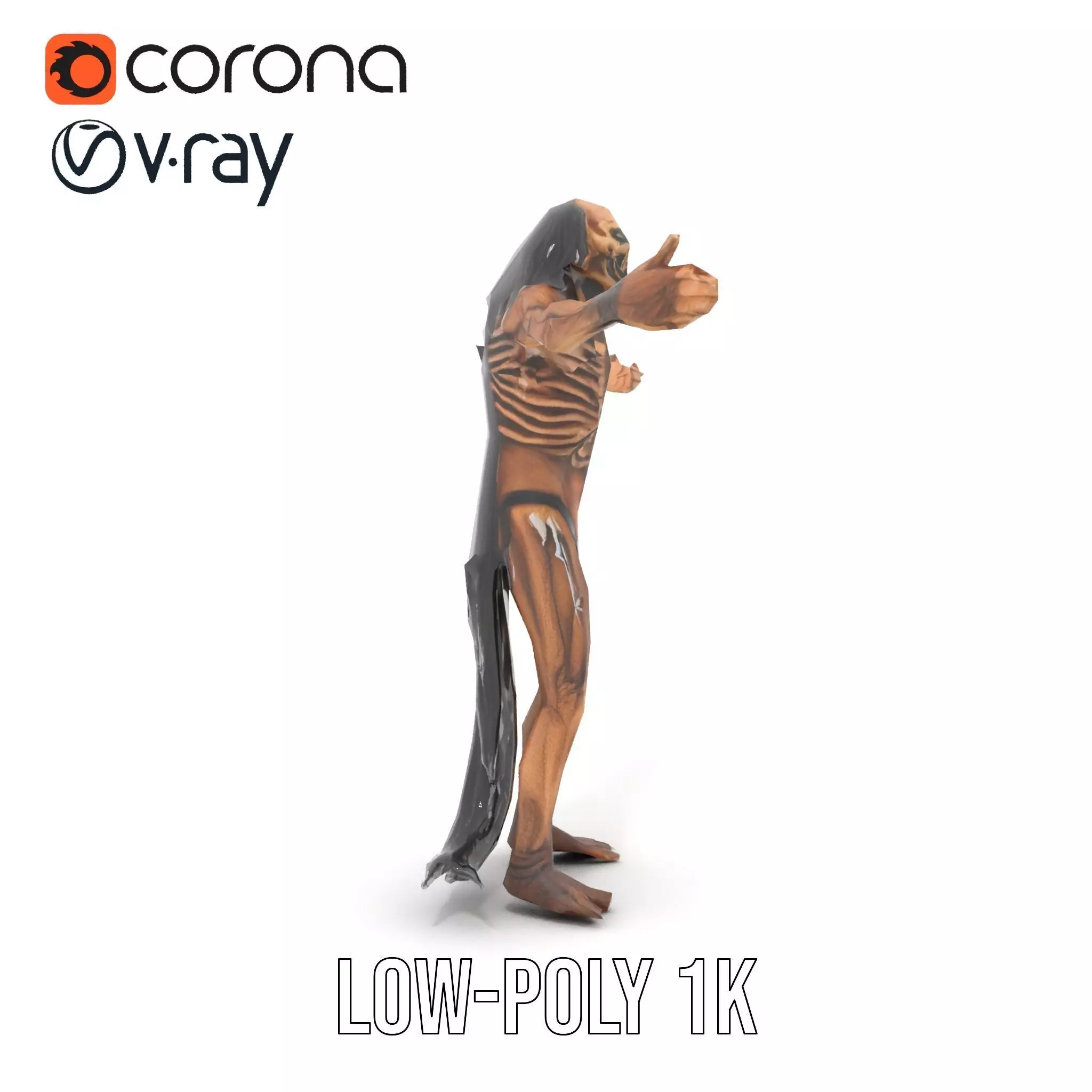 Skeletal Creature Model Pack with PBR Textures Low-poly 3D model_30