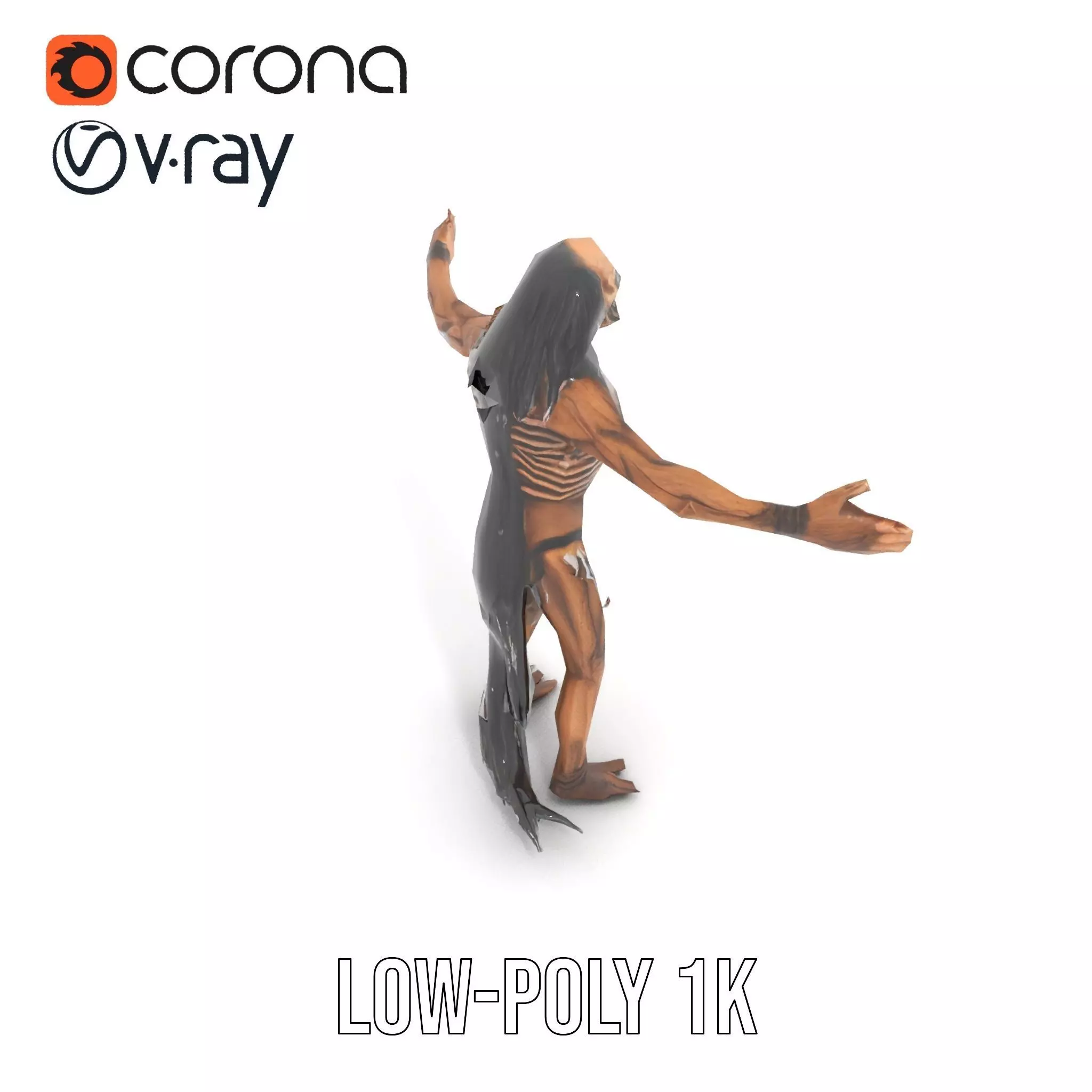 Skeletal Creature Model Pack with PBR Textures Low-poly 3D model_13