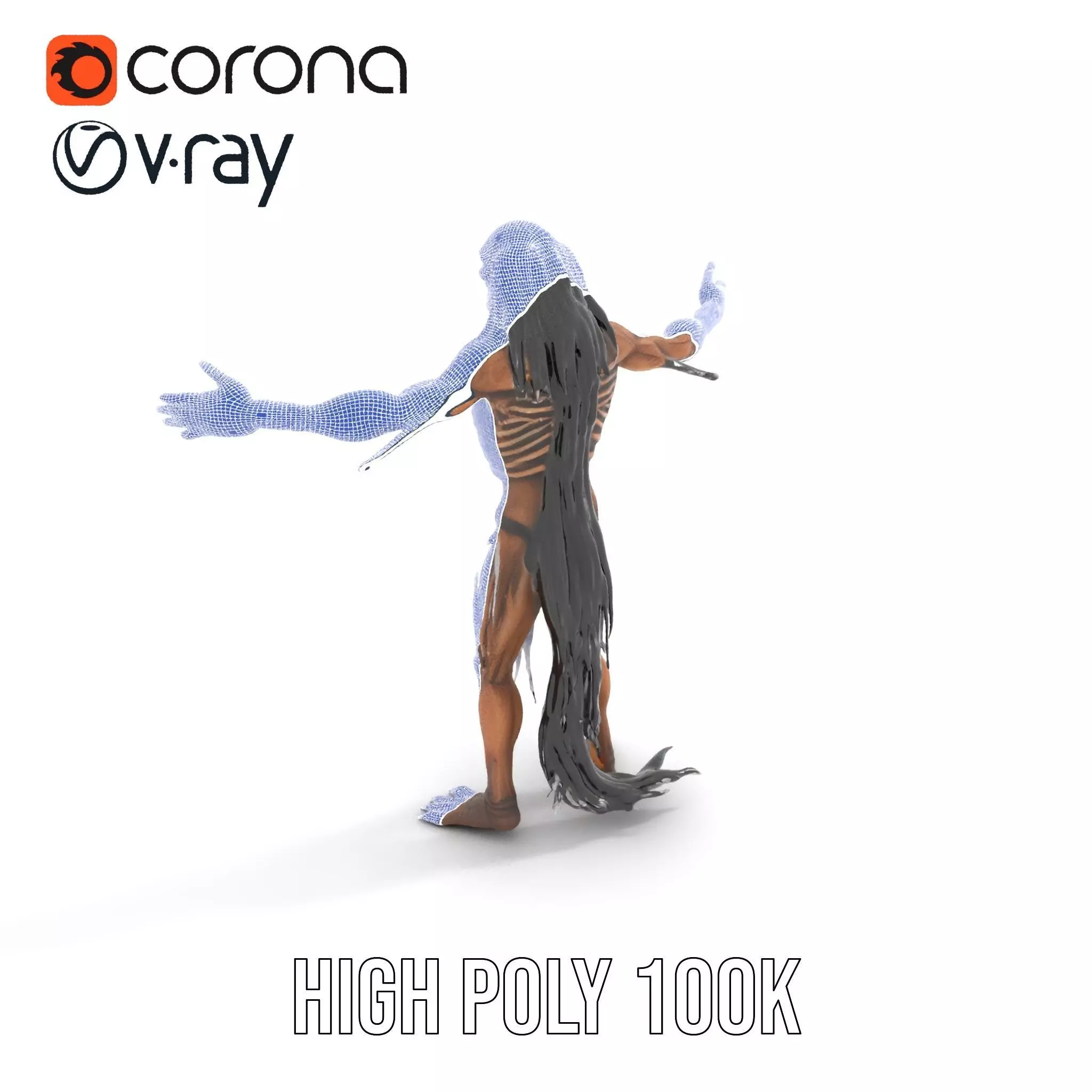 Skeletal Creature Model Pack with PBR Textures Low-poly 3D model_17