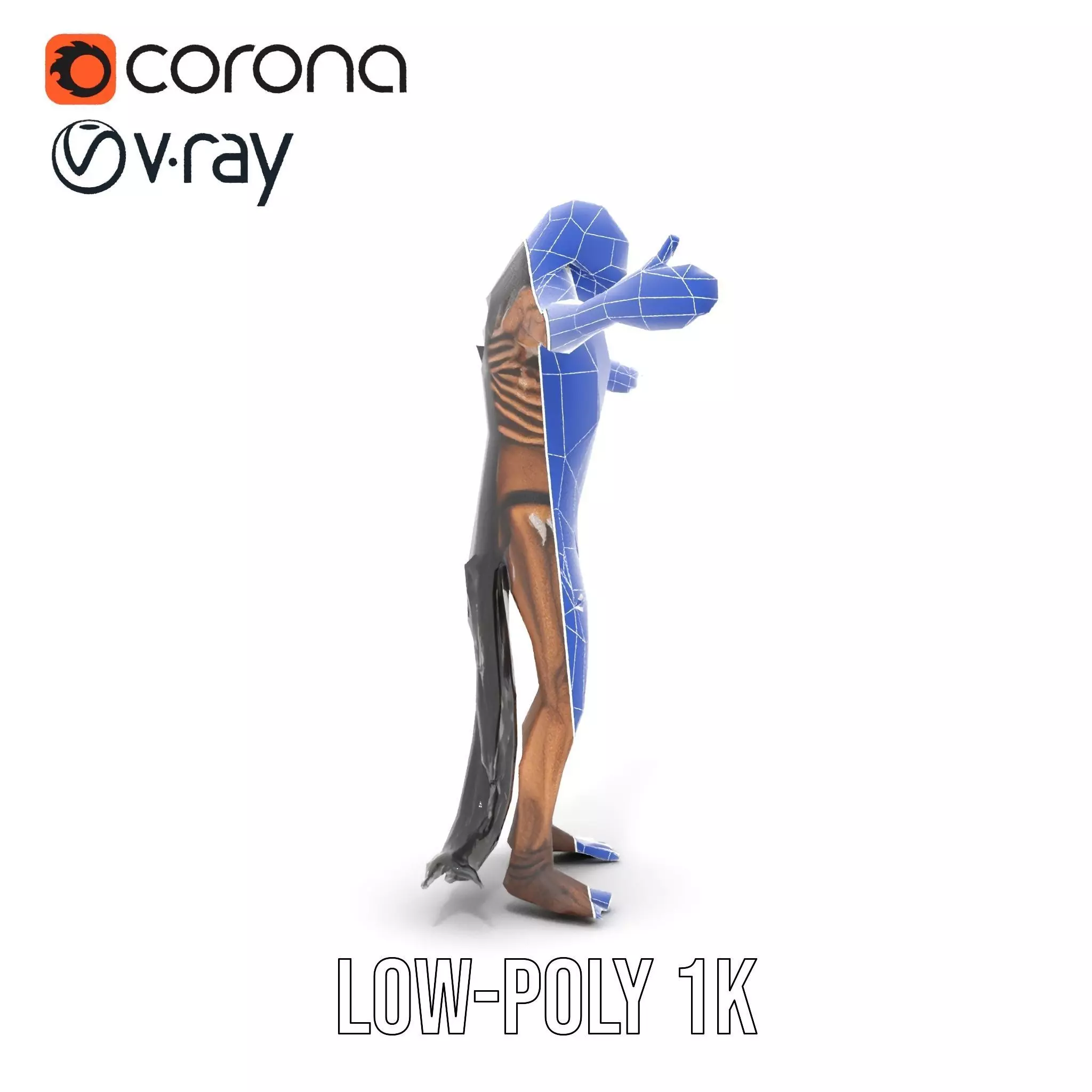 Skeletal Creature Model Pack with PBR Textures Low-poly 3D model_28