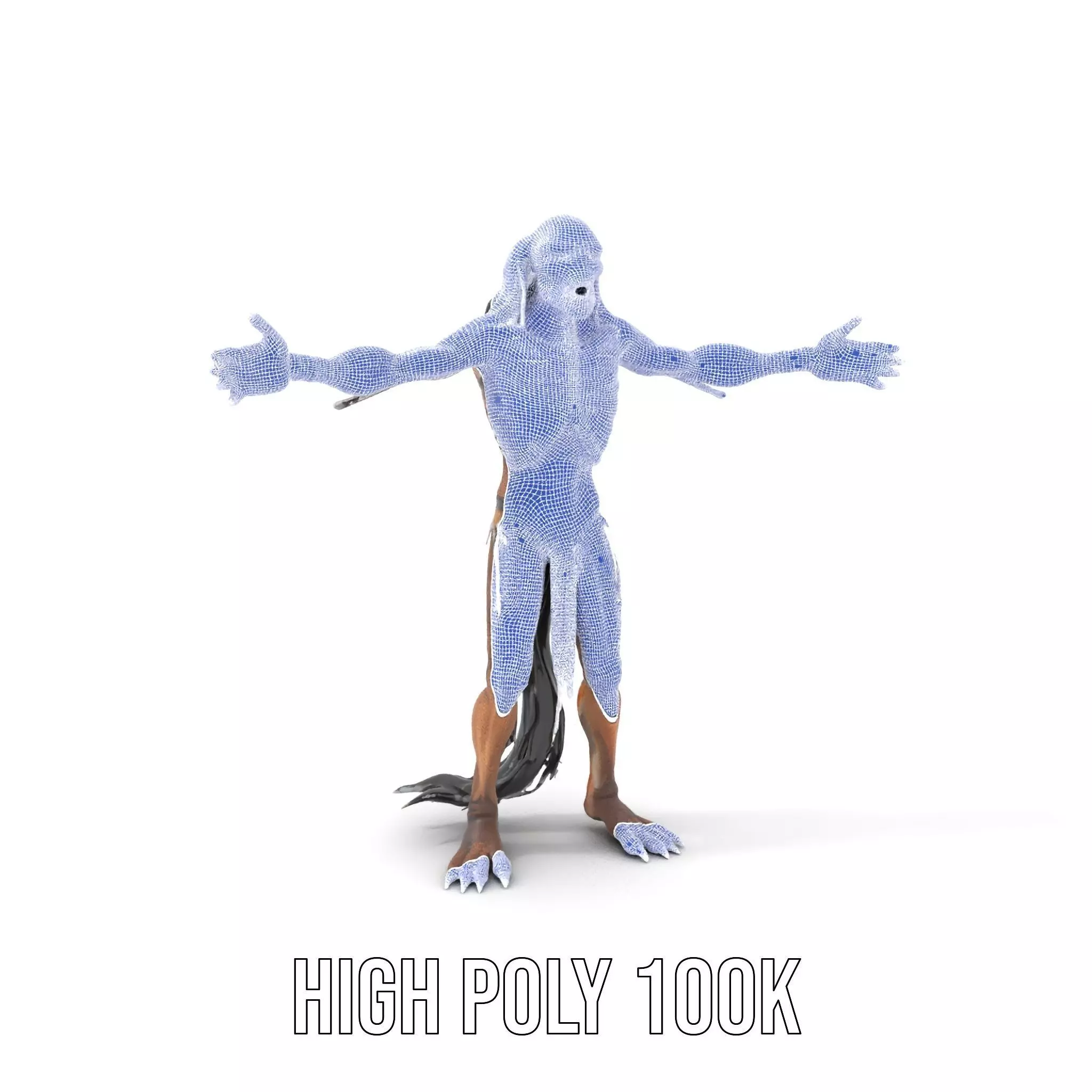 Skeletal Creature Model Pack with PBR Textures Low-poly 3D model_4