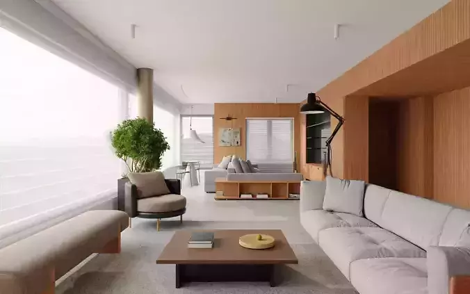 Industrial Living Interior scene