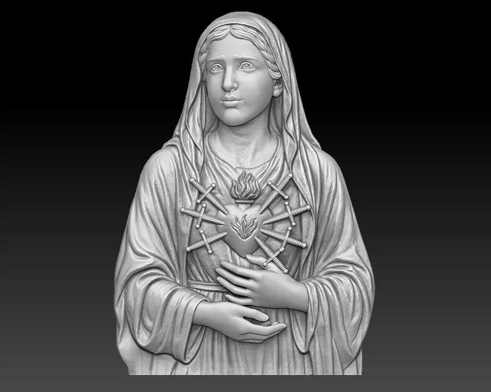 Our Lady of Sorrows Relief 3D print model_0