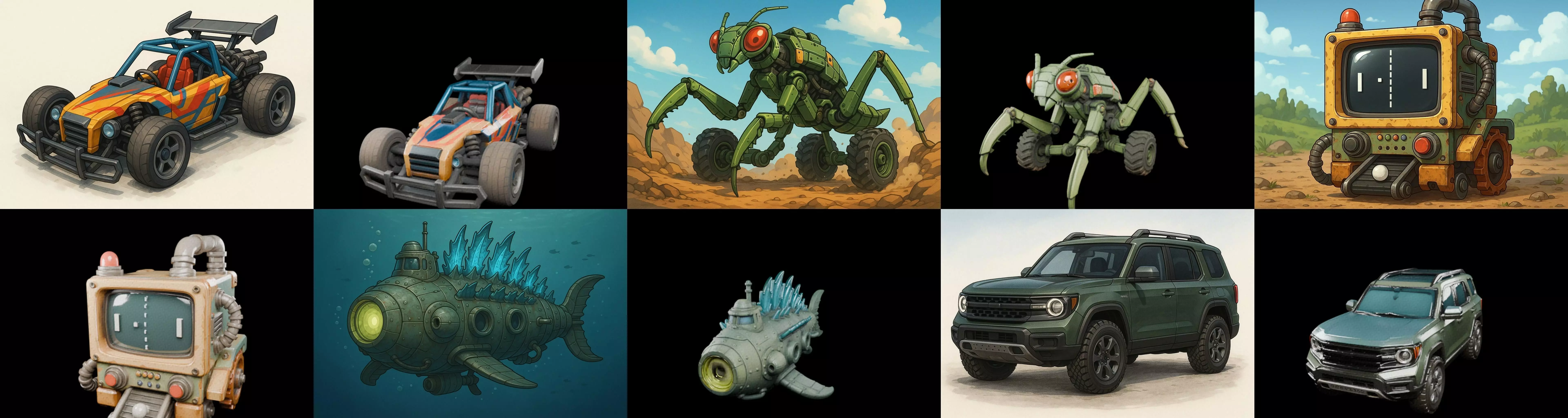 All terrain Cars bundle 9 pack 100 glb 3D model_14