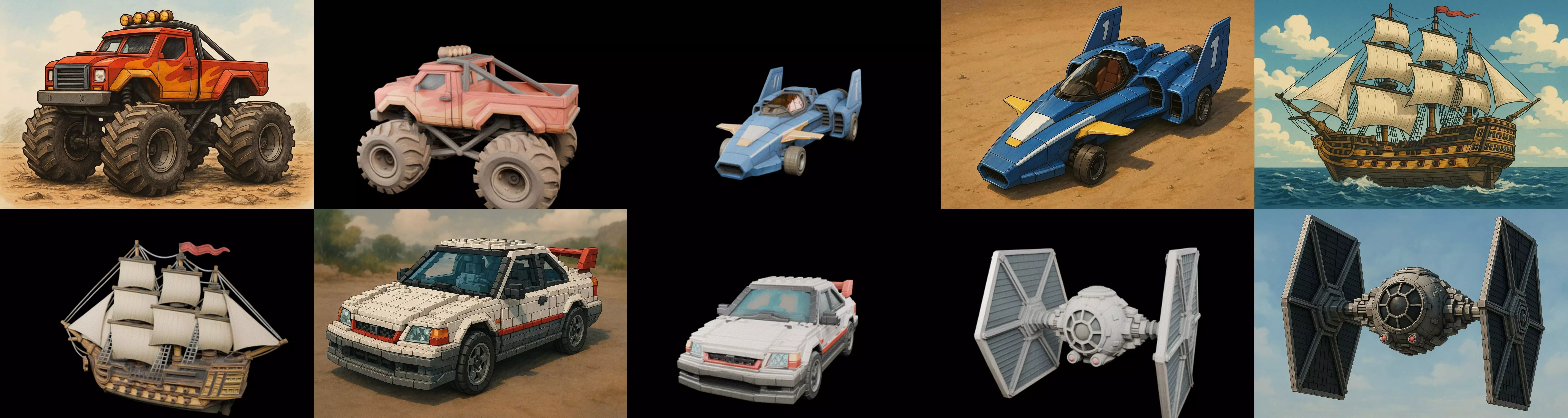All terrain Cars bundle 9 pack 100 glb 3D model_15
