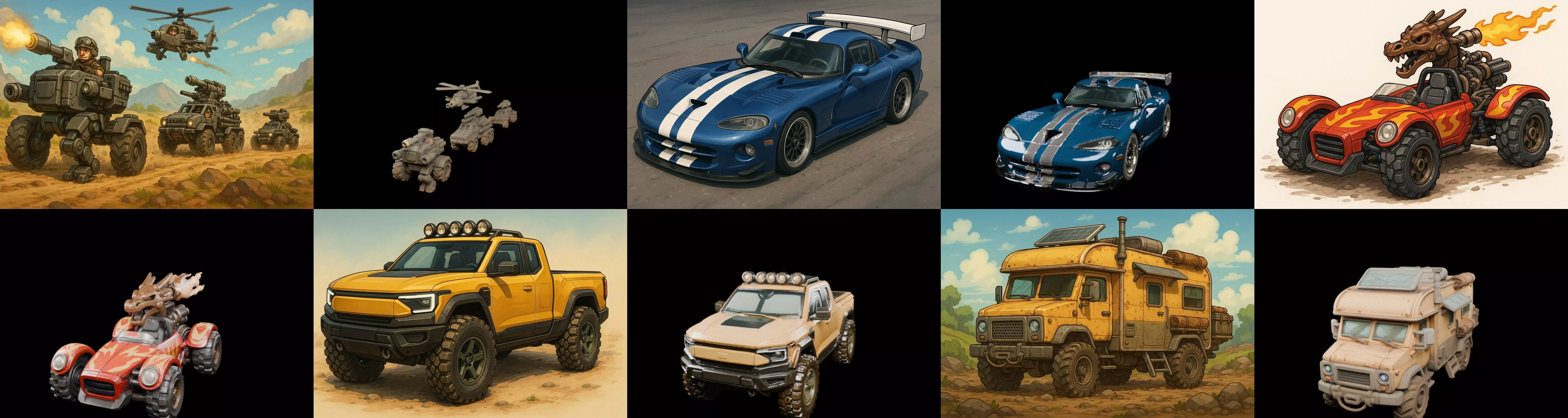 All terrain Cars bundle 9 pack 100 glb 3D model_0