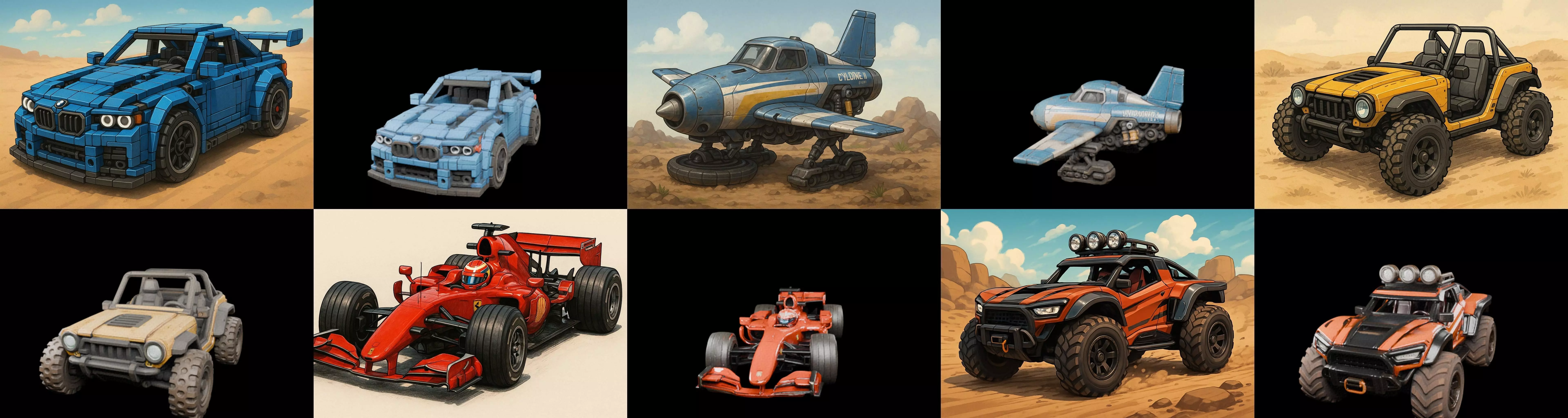 All terrain Cars bundle 9 pack 100 glb 3D model_4