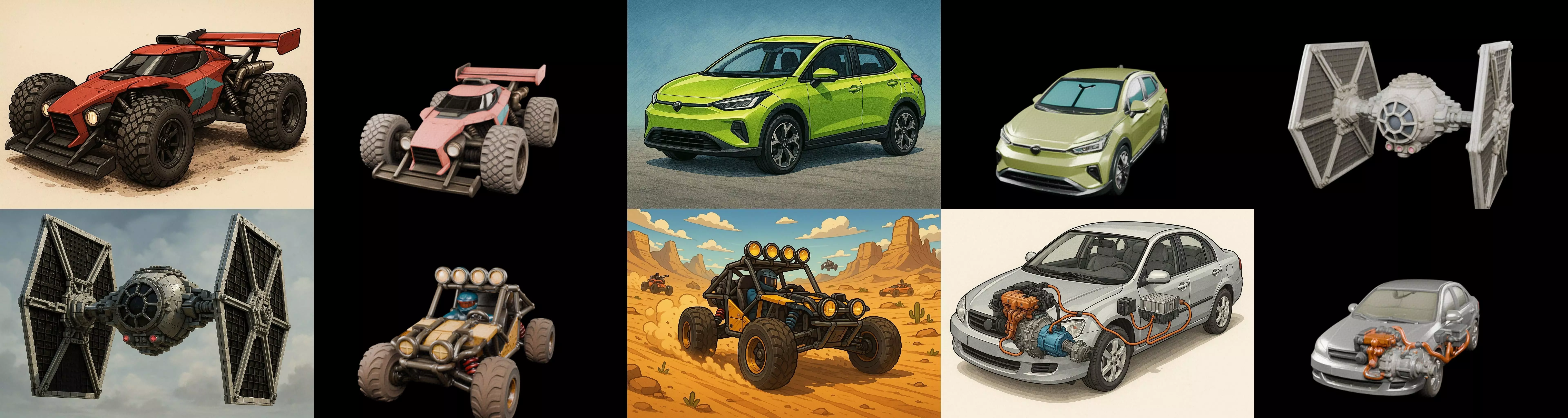 All terrain Cars bundle 9 pack 100 glb 3D model_10