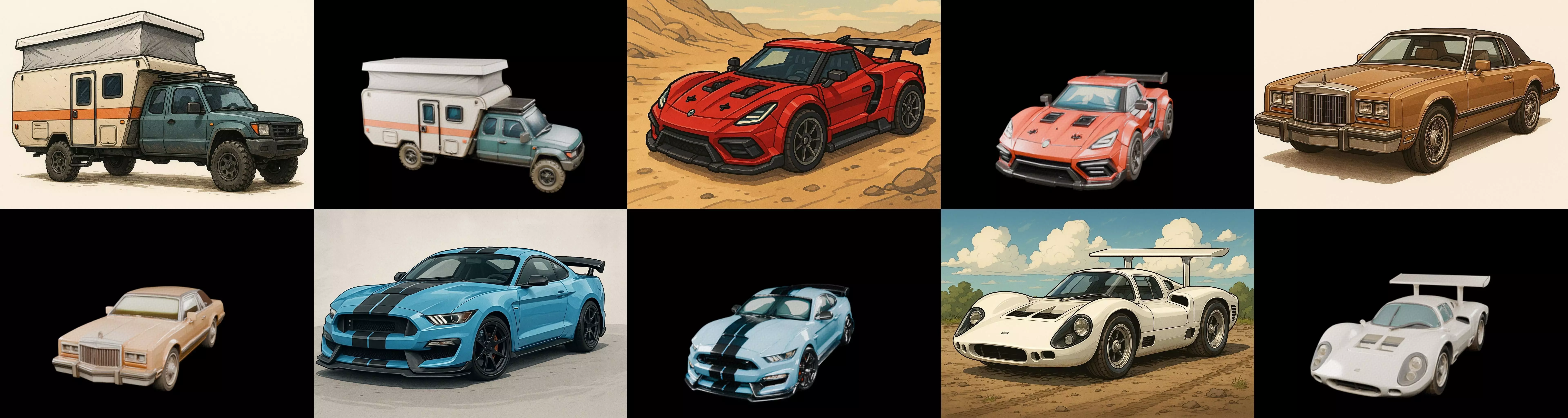 All terrain Cars bundle 9 pack 100 glb 3D model_7