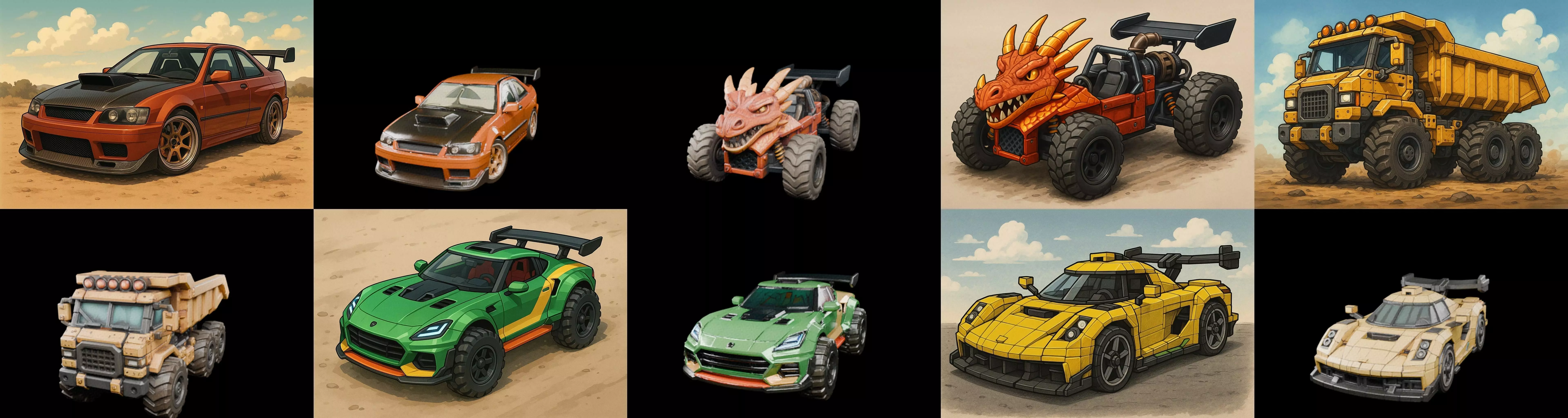All terrain Cars bundle 9 pack 100 glb 3D model_19