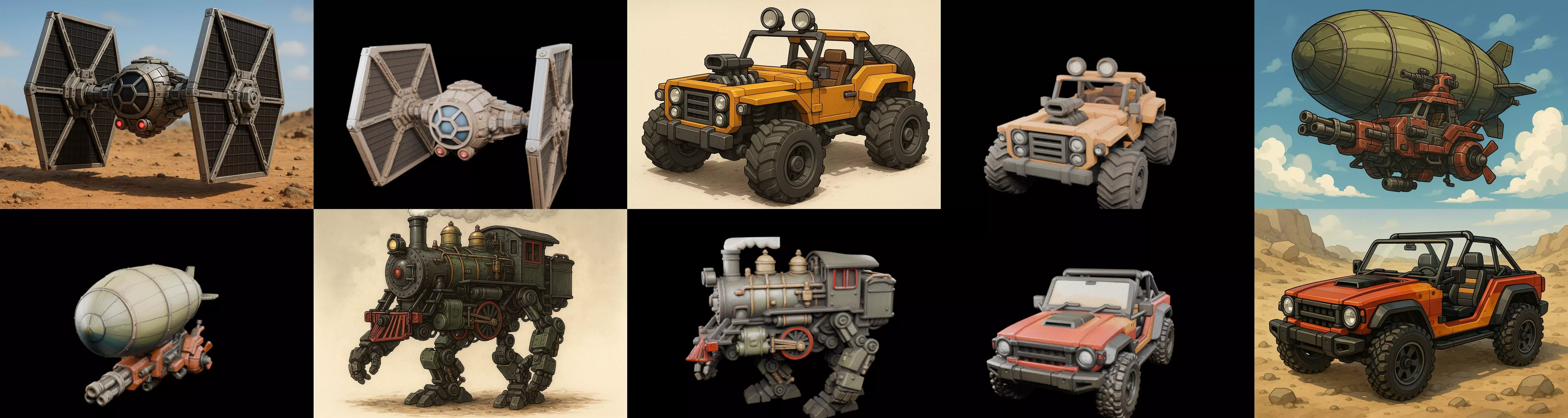 All terrain Cars bundle 9 pack 100 glb 3D model_1