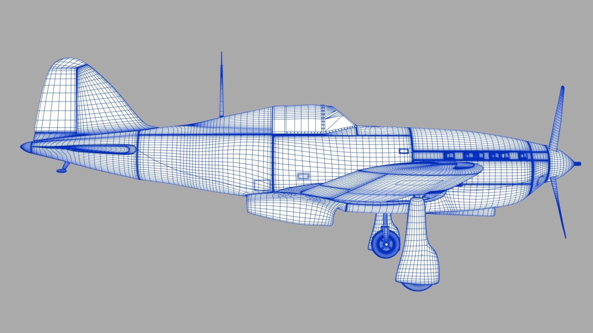 VG33 fighter Free low-poly 3D model_26