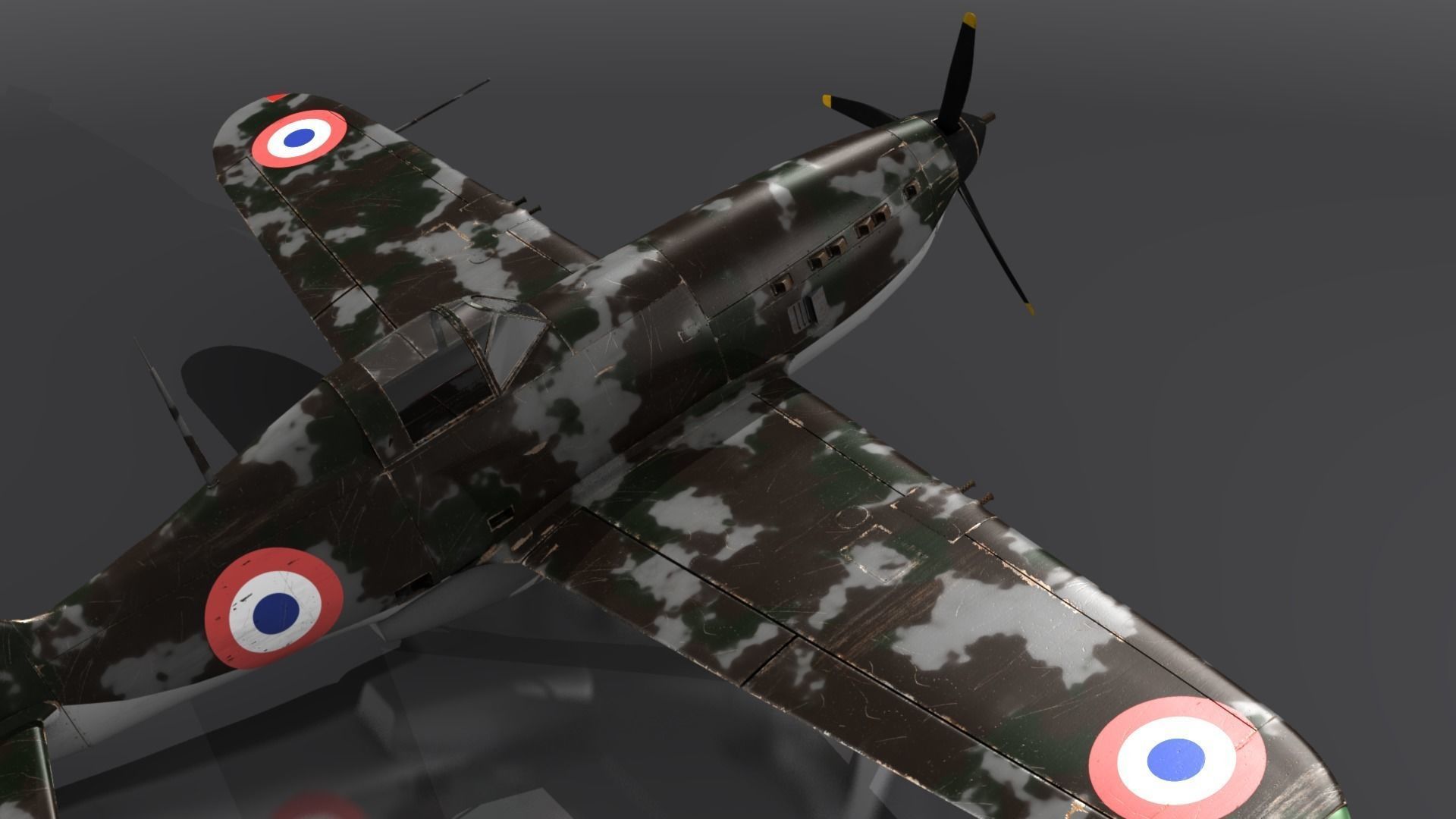 VG33 fighter Free low-poly 3D model_7